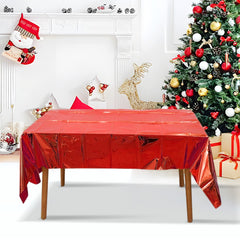 Aluminum Tablecloth Christmas Red