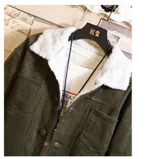 Exquisite Corduroy Cotton Padded Jacket  Fashion Clothes