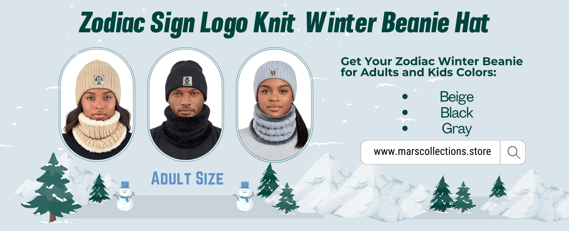 Winter Beanie Hat Collection For Adult