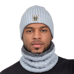 Winter Grey Beanie Hat for men